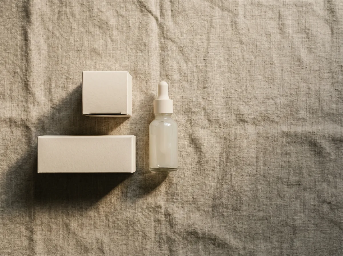 Packaging mineral, flat-lay